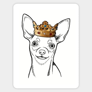 Smooth Chihuahua Dog King Queen Wearing Crown Sticker